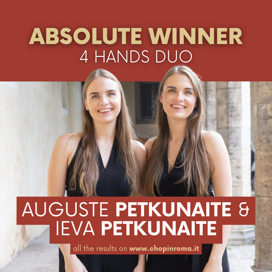 Auguste Petkunaite & Ieva Petkunaite winner of 4 Hand Duo section